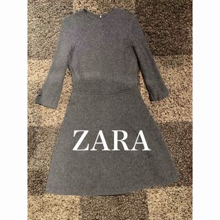 ザラ(ZARA)の【美品】ZARAレディースウールワンピースM(ひざ丈ワンピース)