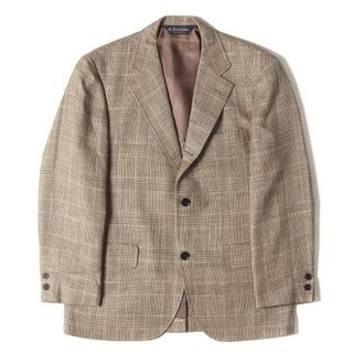 ブルックスブラザース(Brooks Brothers)のBROOKS BROTHERS ブルックスブラザーズ ジャケット サイズ:38SHT ガンクラブチェック シルク リネン混 ウール 段返り3B テーラードジャケット ベージュ ブラウン アウター ブレザー ブルゾン 上着 【メンズ】【中古】(テーラードジャケット)