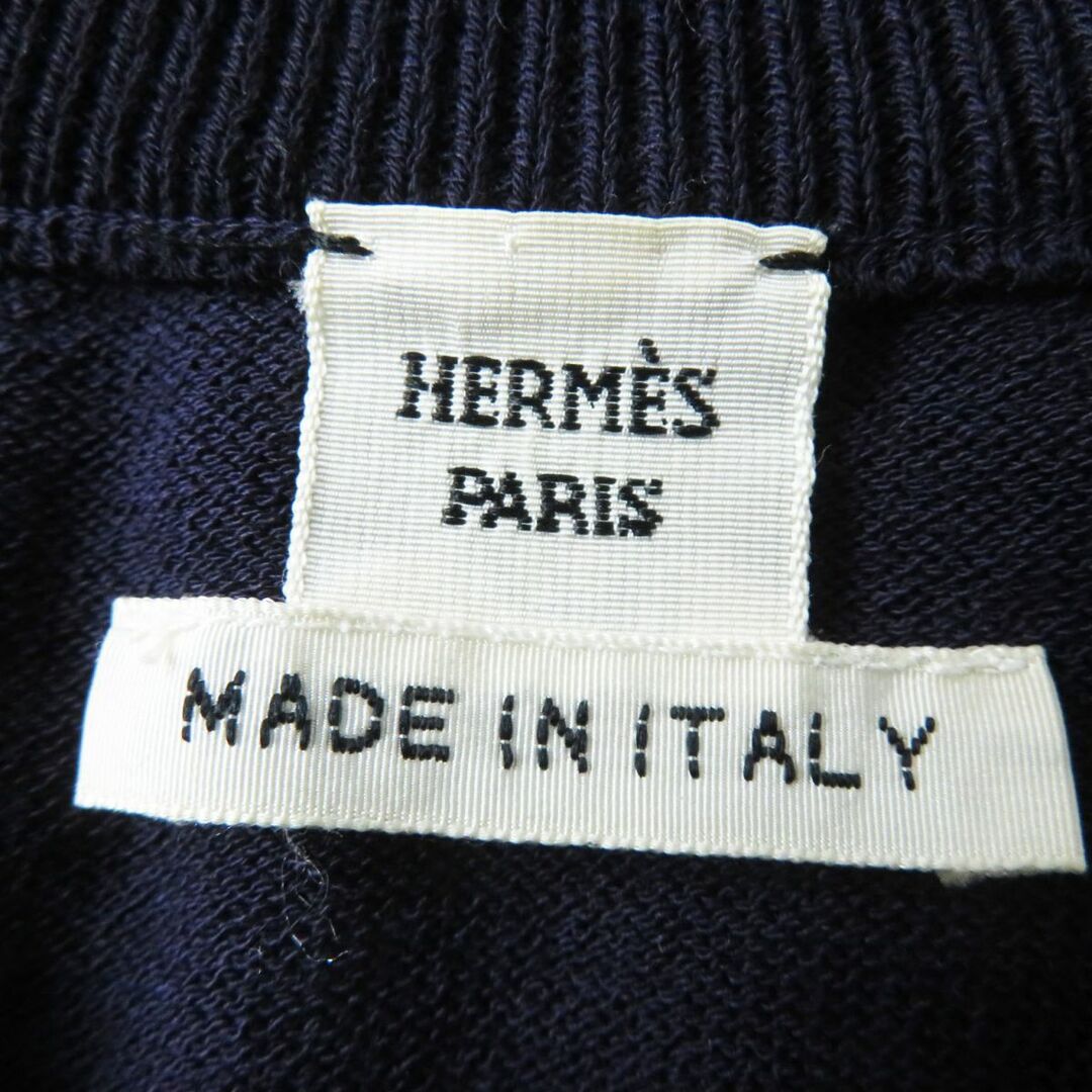 Hermes(エルメス)の美品◎正規品 イタリア製 17AW HERMES エルメス レディース ウール100％ 長袖 Vネック ニットワンピース パープル 紫 無地 34 シンプル◎ レディースのワンピース(ロングワンピース/マキシワンピース)の商品写真