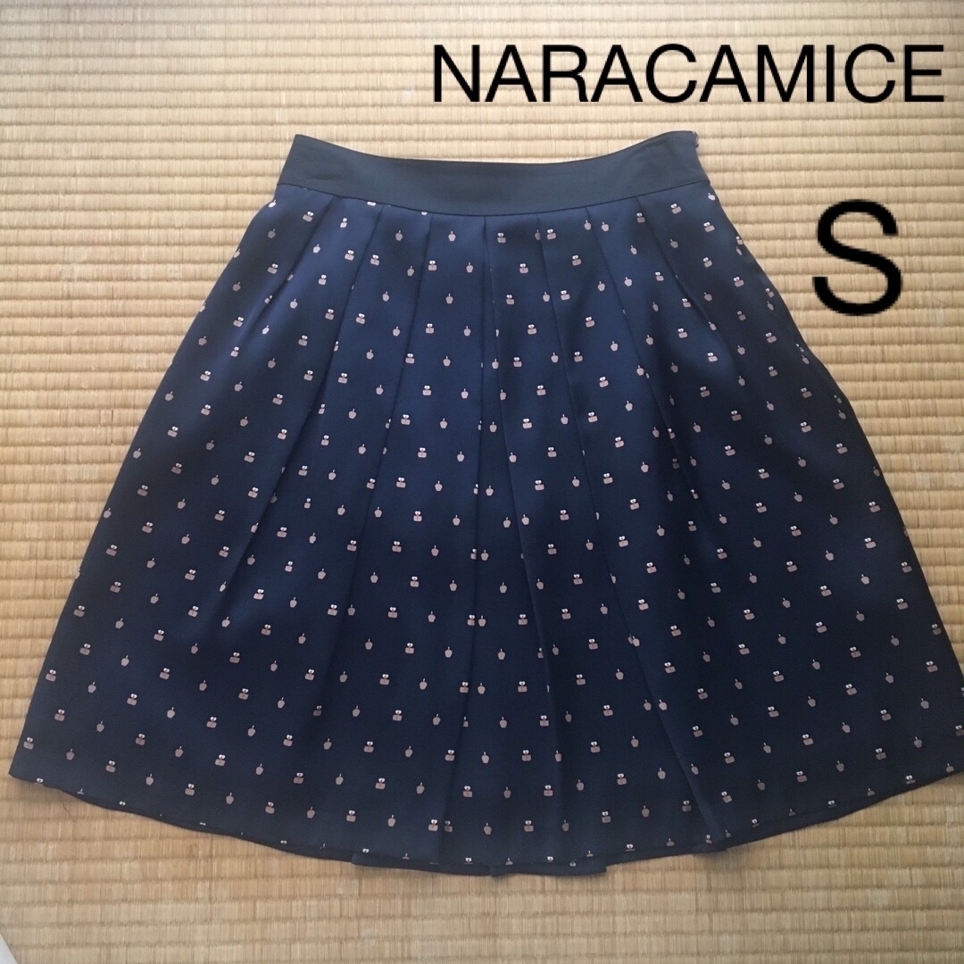 NARACAMICIE(ナラカミーチェ)のNARACAMICIE ひざ丈スカート ネイビー S レディースのスカート(ひざ丈スカート)の商品写真