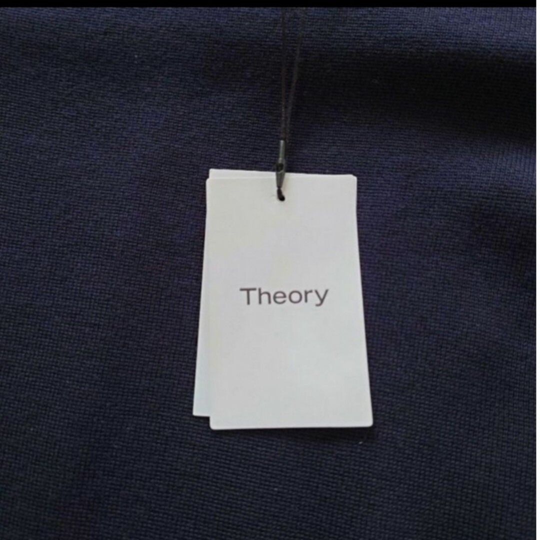 theory(セオリー)のセオリー　プルオーバーニット　ミラノリブ　バックコード編上　M相当　紺　ネイビー レディースのトップス(ニット/セーター)の商品写真