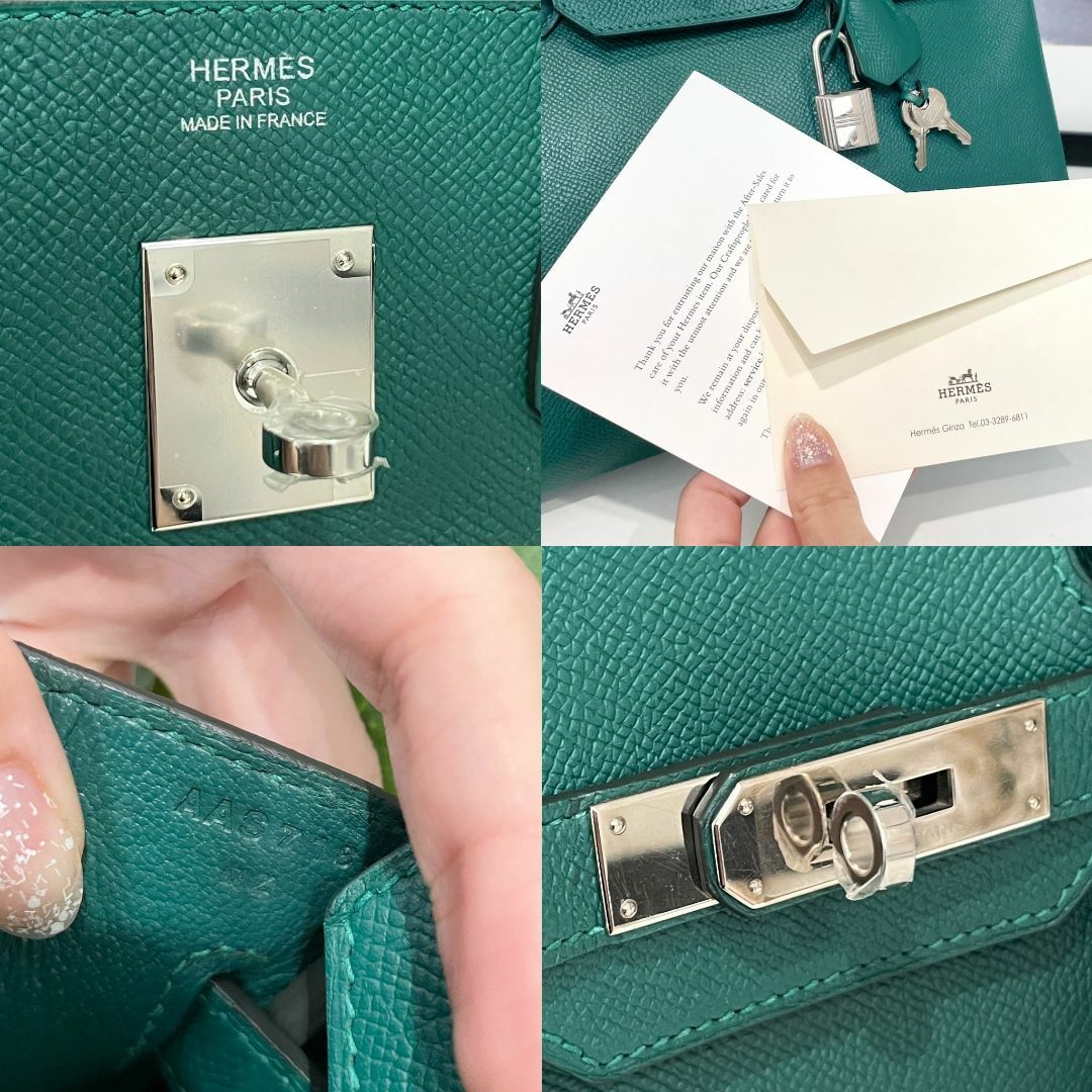 Hermes(エルメス)の美品 エルメス バーキン30 ヴォーエプソン マラカイト レディースのバッグ(ハンドバッグ)の商品写真