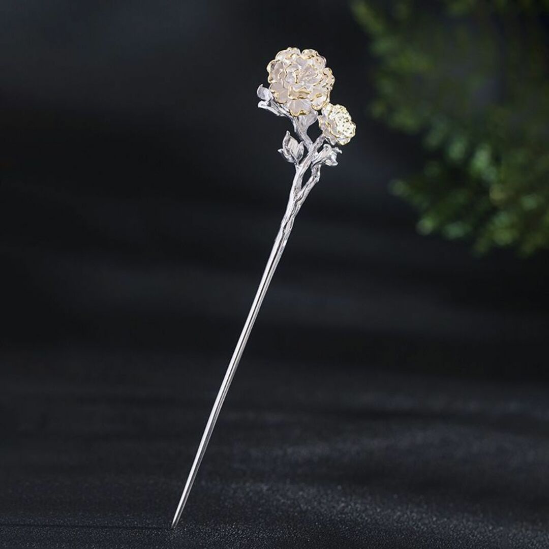 牡丹のかんざし - 華やかさと上品さを兼ね備えた特別なヘア 牡丹のかんざし - 華やかさと上品さを兼ね備えた特別なヘア