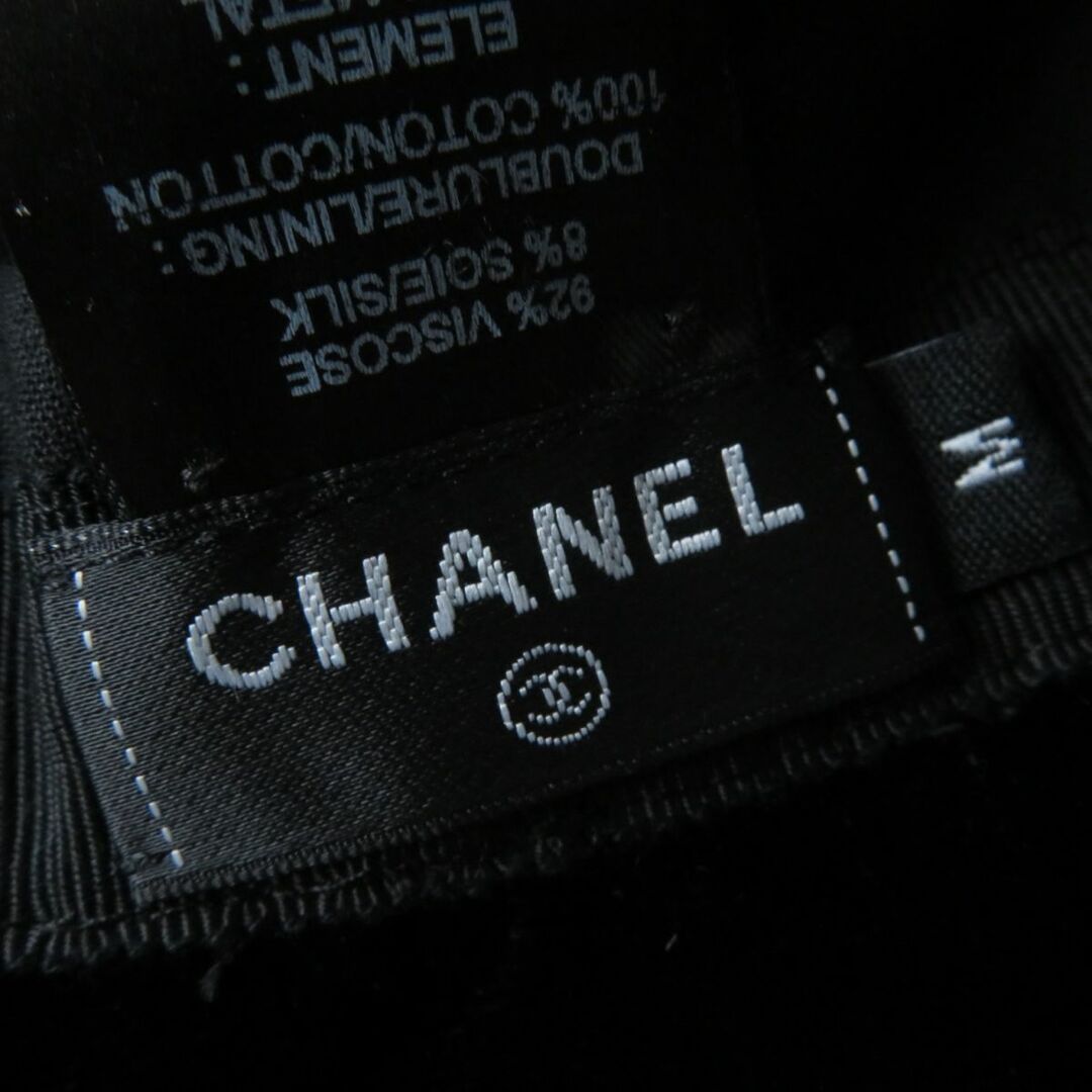 CHANEL(シャネル)の極美品◎正規品 イタリア製 CHANEL シャネル 22B レディース ココマーク付き シルク混 ベロア ハット／帽子 ブラック×ゴールド金具 M レディースの帽子(ハット)の商品写真