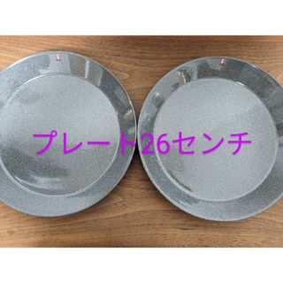 イッタラ(iittala)のイッタラ　ティーマ　ドッテドグレー　プレート26㎝　2枚　新品(食器)