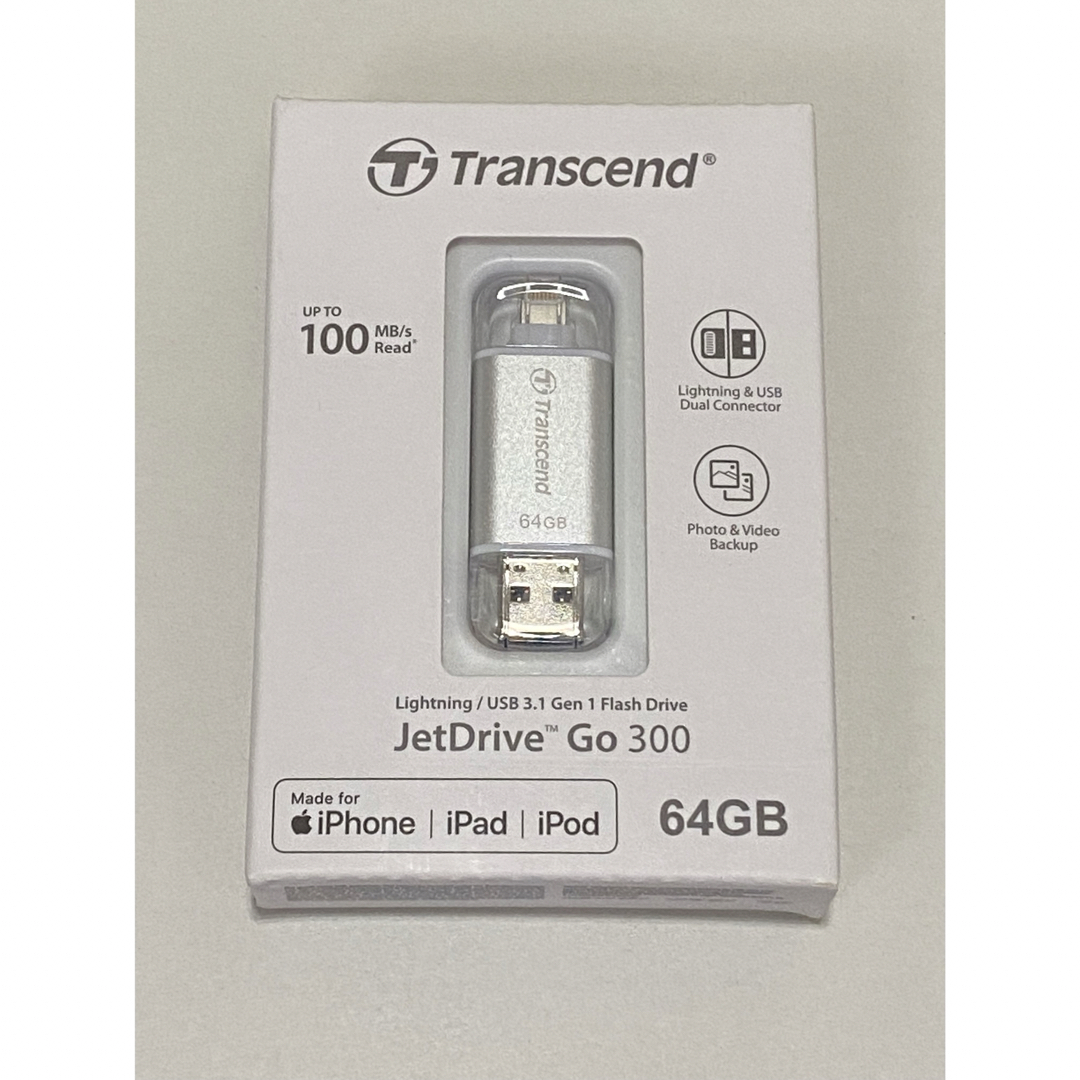 Transcend(トランセンド)のTranscend USBメモリー TS64GJDG300S 64GB スマホ/家電/カメラのPC/タブレット(PC周辺機器)の商品写真