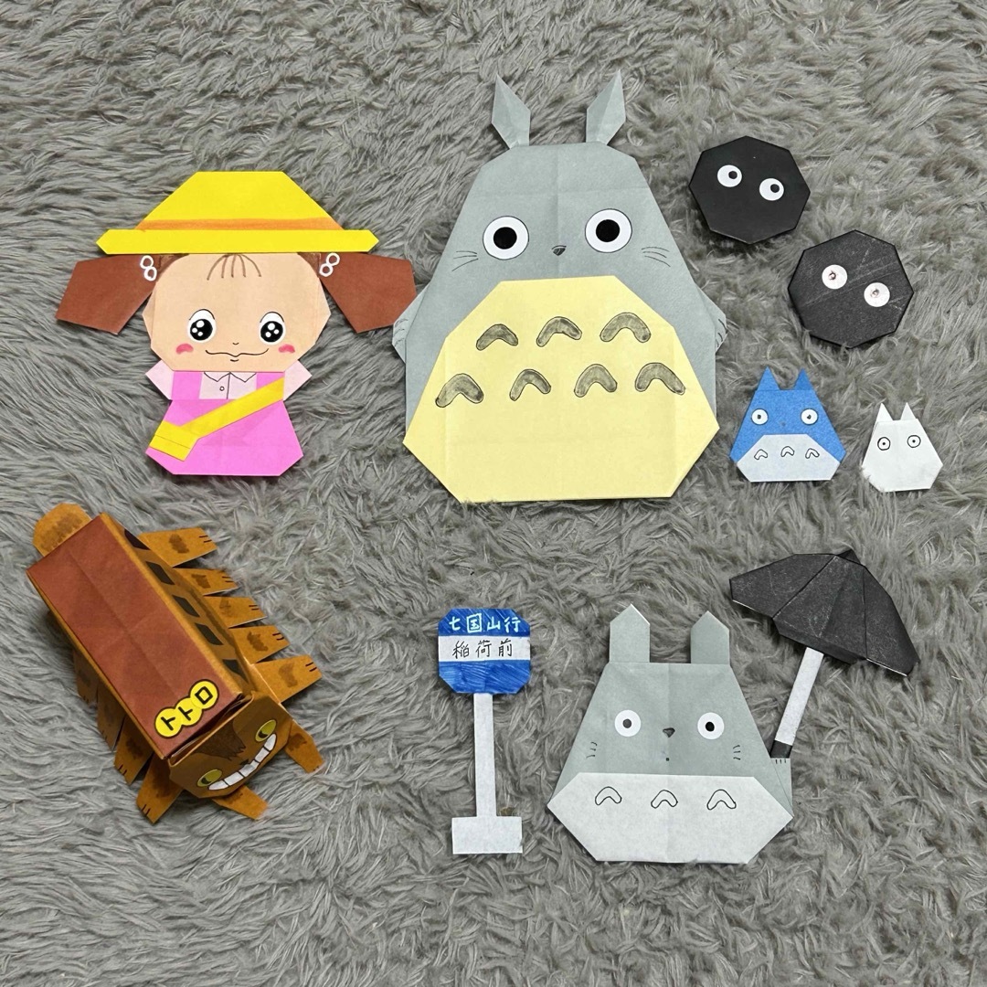 折り紙　キャラクター　トトロ　セット ハンドメイドのハンドメイド その他(その他)の商品写真