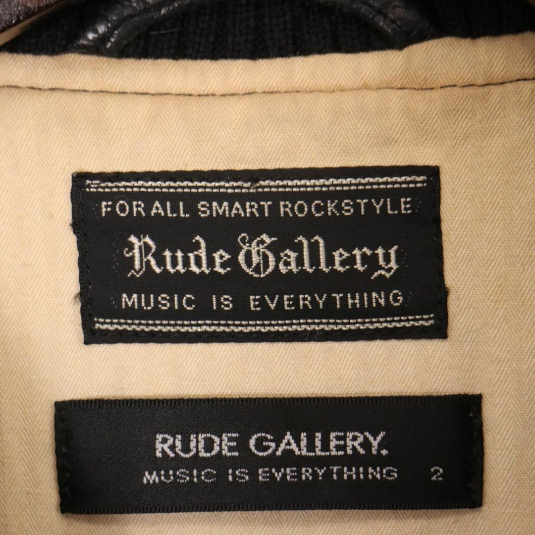 RUDE GALLERY(ルードギャラリー)のRUDE GALLERY 14AW ディアスキン 袖レザー スタジャン / 2  メンズのジャケット/アウター(スタジャン)の商品写真