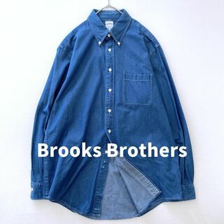 ブルックスブラザース(Brooks Brothers)のブルックスブラザーズ　ボタンダウンデニムシャツ　ワイド　オーバーサイズ　青　L(シャツ)