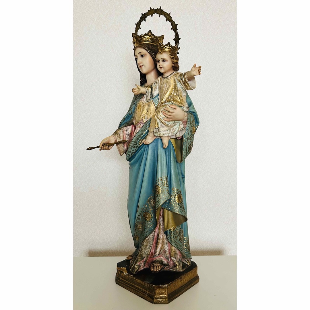 超超希少】✞イエズス様を抱く聖母マリア像 宗教彫刻 超超希少】✞イエズス様を抱く聖母マリア像 宗教彫刻