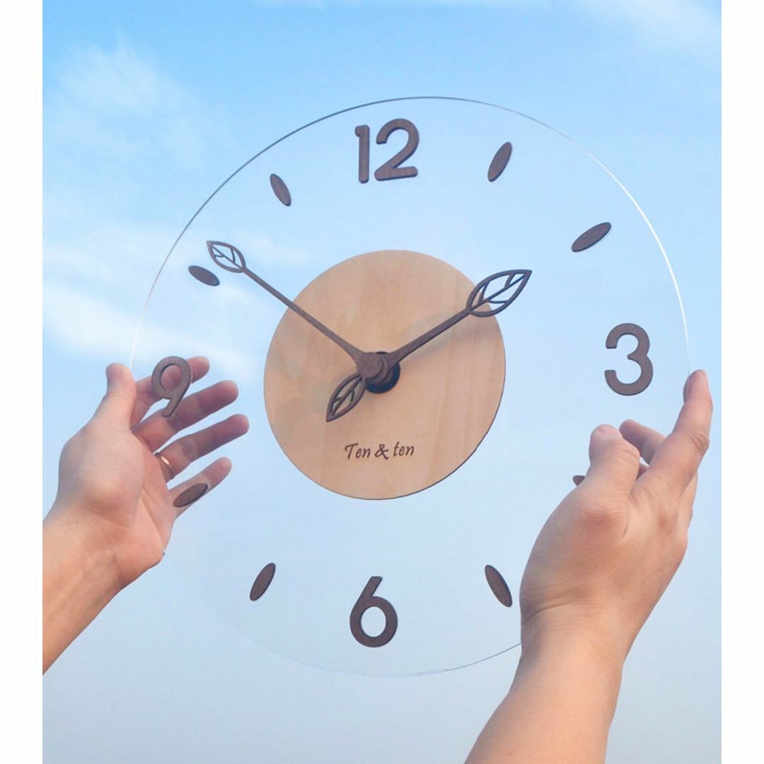 QimBaidao 壁掛け時計 静音 おしゃれ 掛け時計 北欧風 透明なアクリル インテリア/住まい/日用品のインテリア小物(置時計)の商品写真