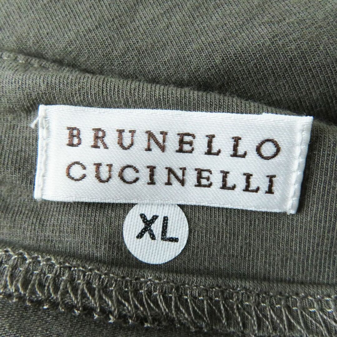 BRUNELLO CUCINELLI(ブルネロクチネリ)の美品◎正規品 イタリア製 BRUNELLO CUCINELLI ブルネロクチネリ NO,DD52120 レディース 裾シルク使い コットン ワンピース グレー XL レディースのワンピース(ひざ丈ワンピース)の商品写真