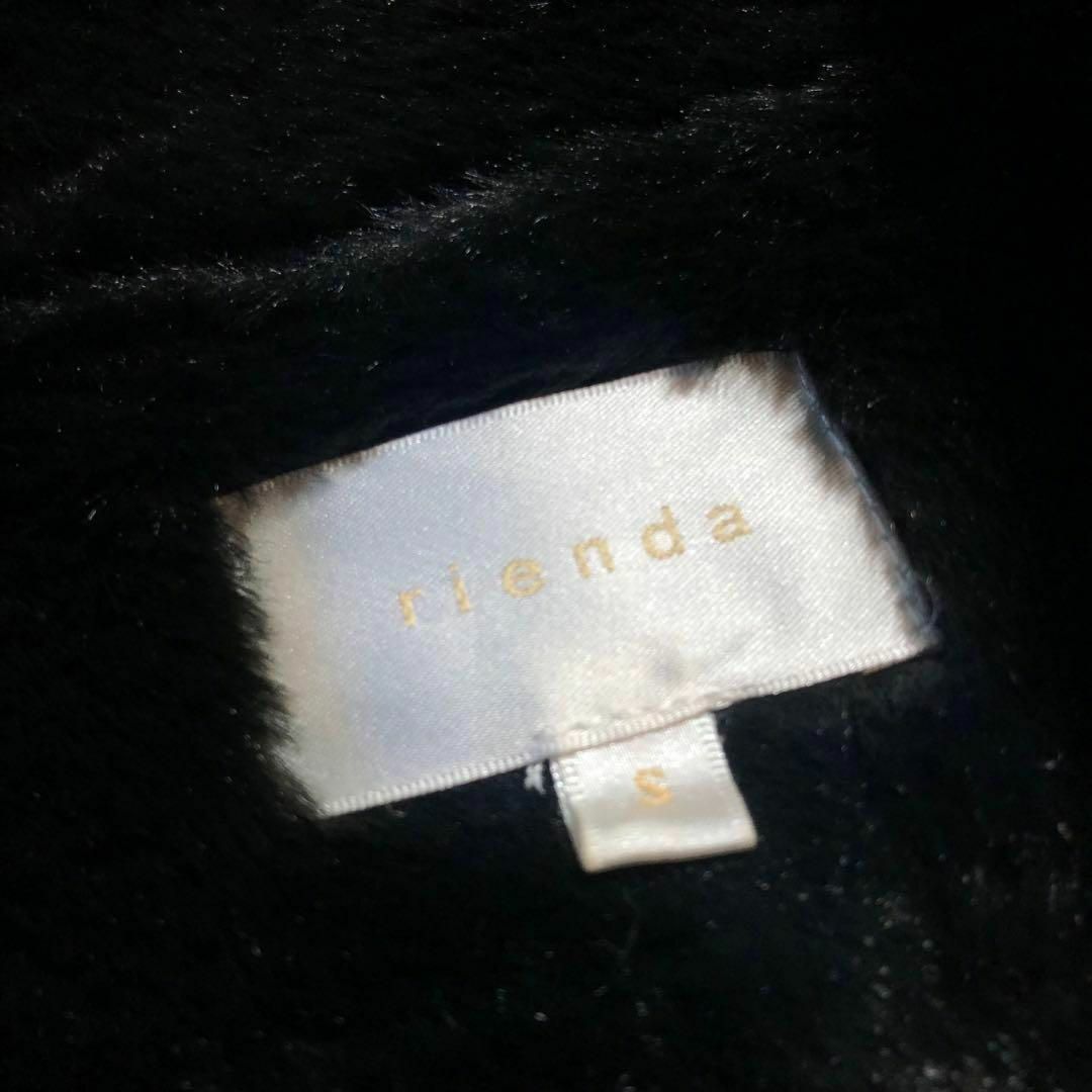 rienda(リエンダ)の【美品】リエンダ-rienda-フェイクムートンライダースジャケット サイズS レディースのジャケット/アウター(ライダースジャケット)の商品写真