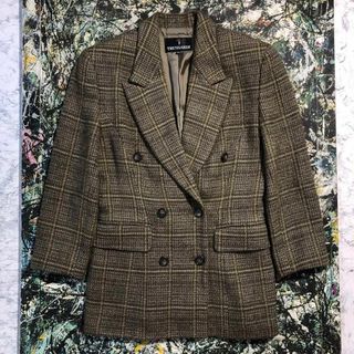 トラサルディ(Trussardi)の【美品】トラサルディ-TRUSSARDI-ツイードヴィンテージダブルジャケット(テーラードジャケット)