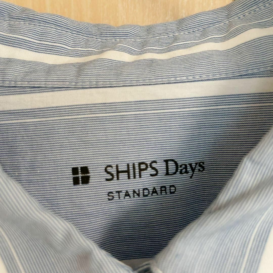 SHIPS(シップス)のSHIPS　シップス　長袖シャツ　ブラウス　ストライプ　ブルー レディースのトップス(シャツ/ブラウス(長袖/七分))の商品写真