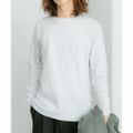 【L.GRAY】【L】クルーネックロングTシャツ A