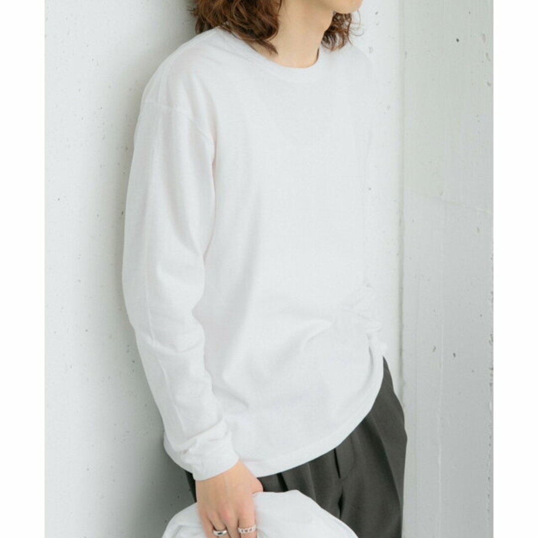 SENSE OF PLACE by URBAN RESEARCH(センスオブプレイスバイアーバンリサーチ)の【WHITE】クルーネックロングTシャツ B メンズのトップス(Tシャツ/カットソー(半袖/袖なし))の商品写真