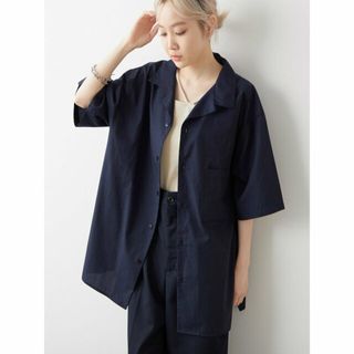 パルグループアウトレット(PAL GROUP OUTLET)の【ネイビー】【Kastane】【WHIMSIC】OPEN COLLAR SHIRT(シャツ/ブラウス(長袖/七分))