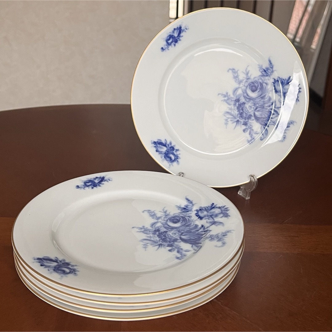 美品】ドイツ製ローゼンタール☆クラシックローズ☆ブルーローズ 美品】ドイツ製ローゼンタール☆クラシックローズ☆ブルーローズ