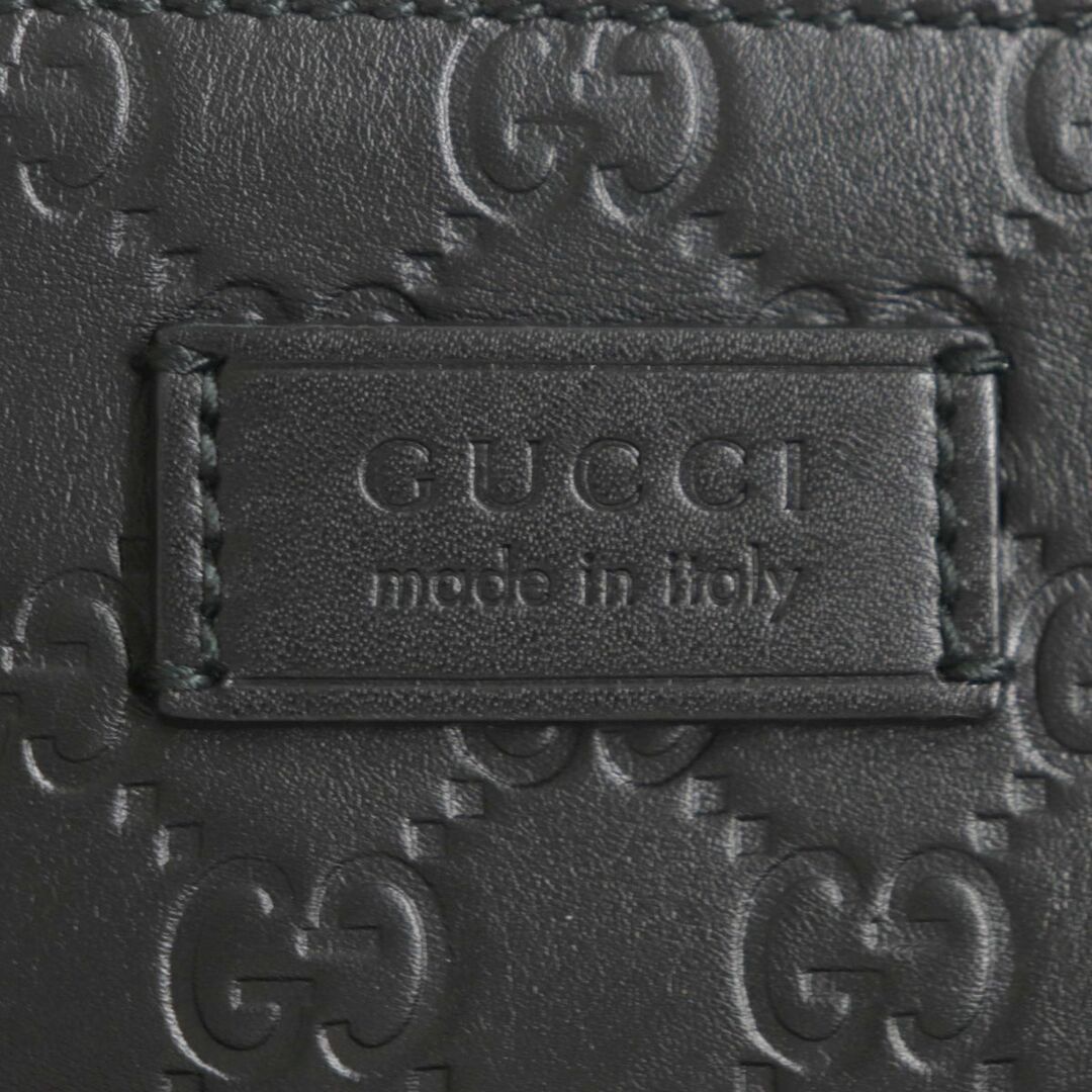 Gucci(グッチ)の極美品▼GUCCI グッチ 473882 GG シマ レザー ショルダーバッグ ブラック シルバー金具 イタリア製 メンズ 箱・保存袋付き　p10-st30324-527 メンズのバッグ(ショルダーバッグ)の商品写真