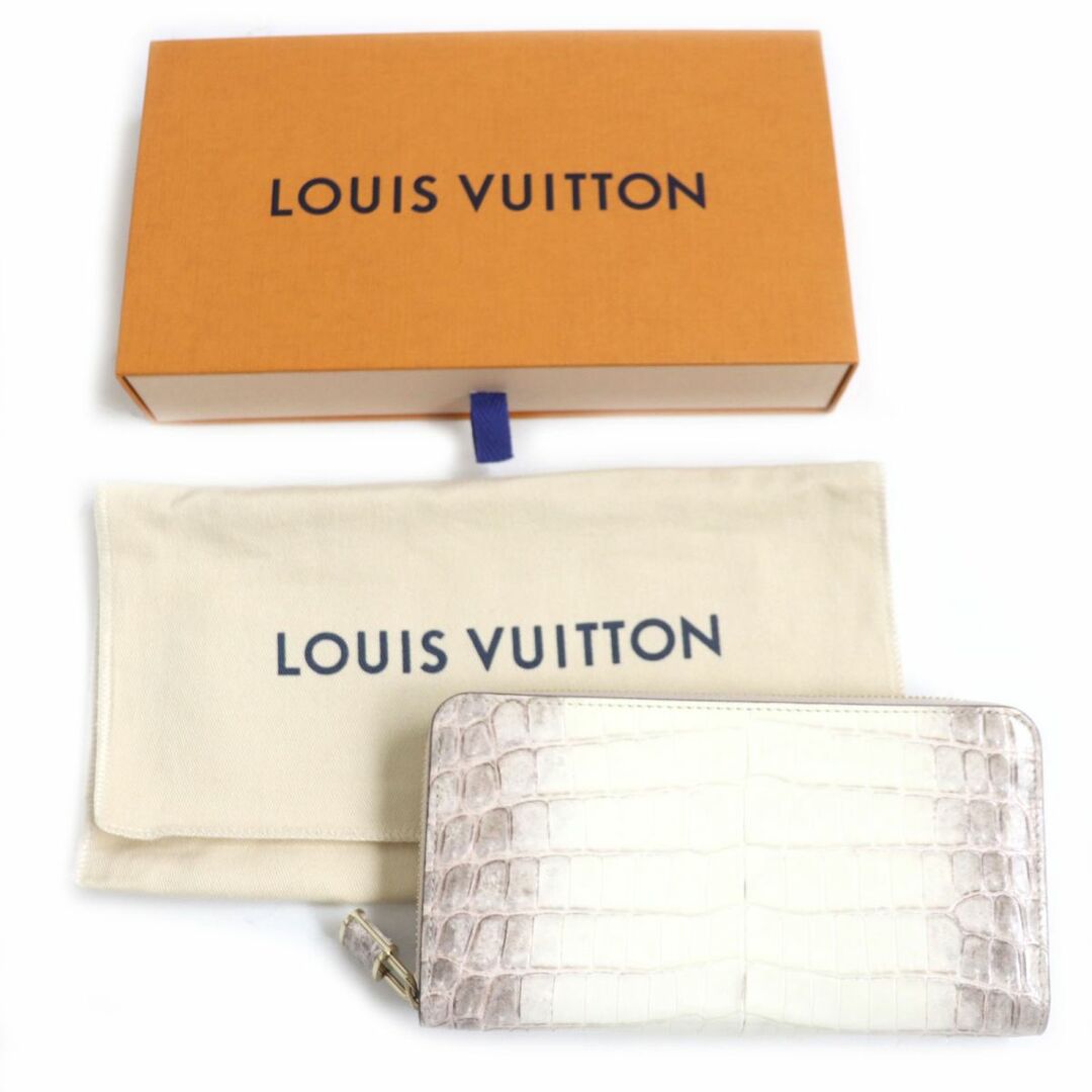 LOUIS VUITTON(ルイヴィトン)の未使用品▼定価951500円 ルイヴィトン N99727 サハラ クロコダイルレザー ニロティカス カデナジップ ジッピーウォレット 白 仏製 箱・袋付　p12-st30321-5464 メンズのファッション小物(長財布)の商品写真