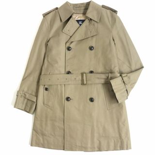 バーバリー(BURBERRY)の美品▼BURBERRY LONDON バーバリーロンドン 裏地ノバチェック柄 ライナー付き ロゴ入りボタン トレンチコート カーキ S メンズ 正規品(トレンチコート)