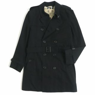 バーバリー(BURBERRY)の良品▼BURBERRY バーバリー THE SANDRINGHAM サンドリンガム 裏地ノバチェック柄 トレンチコート ブラック 52 メンズ 英国製 正規品(トレンチコート)