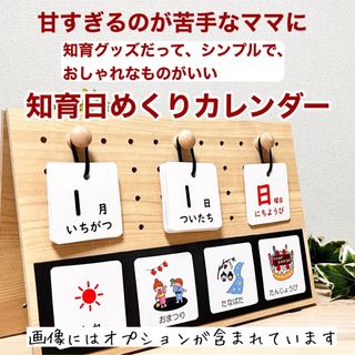 知育　日めくりカレンダー　絵カード　スケジュール　お支度ボード(知育玩具)