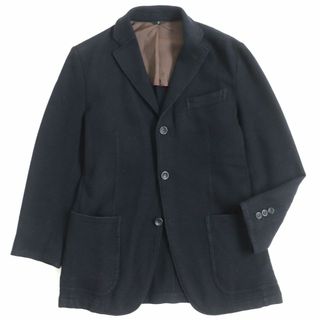 ランバン(LANVIN)の極美品▼LANVIN COLLECTION ランバンコレクション 織柄 カシミヤ100% シングルジャケット/テーラード ブラック 46 メンズ 日本製 正規品(テーラードジャケット)