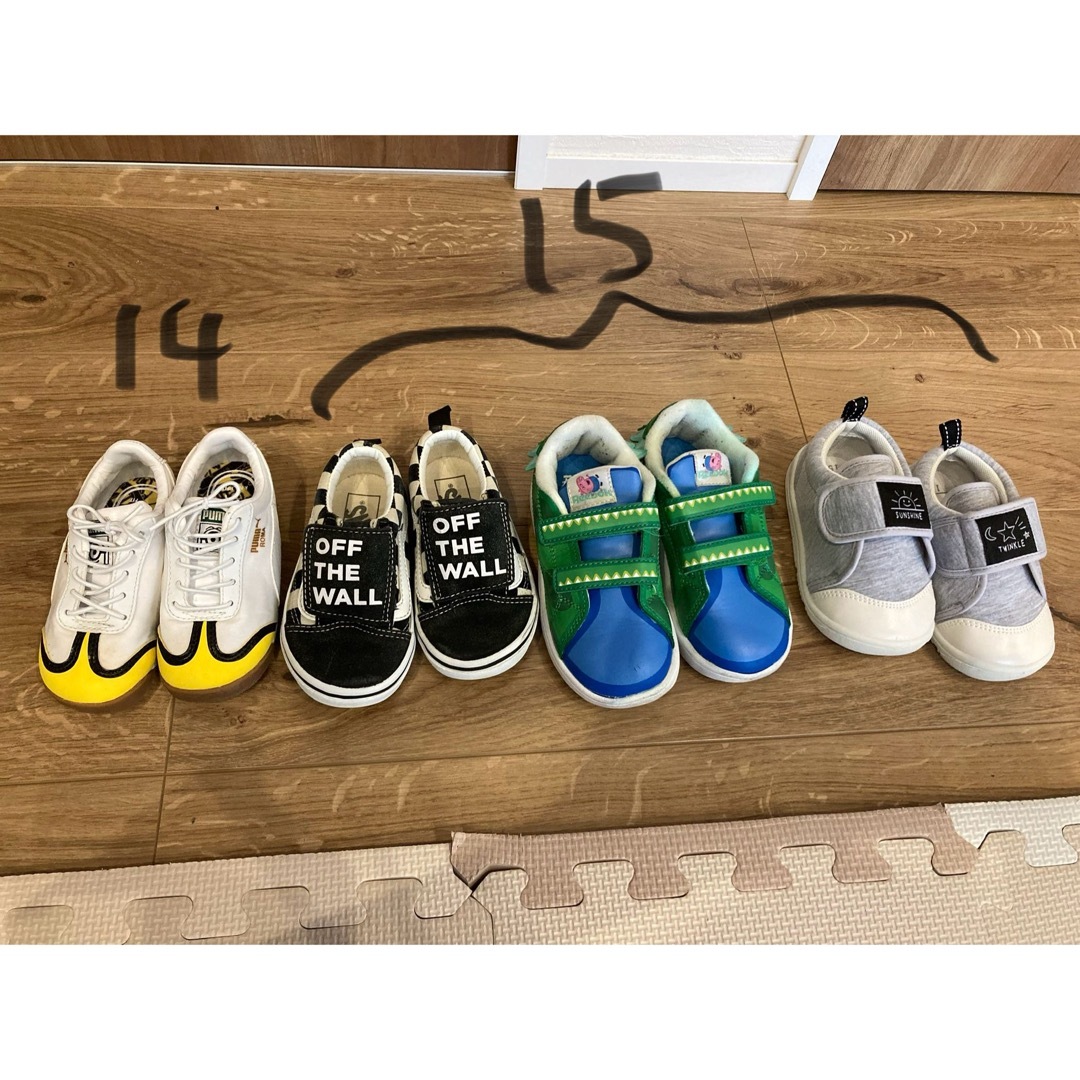 PUMA(プーマ)の子供靴　14,15センチ　まとめ売り キッズ/ベビー/マタニティのキッズ靴/シューズ(15cm~)(スニーカー)の商品写真