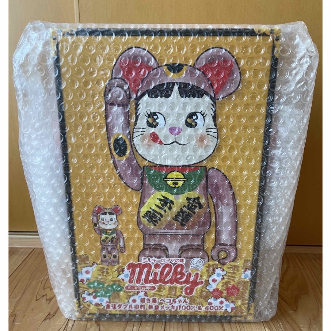 BE@RBRICK 招き猫 ペコちゃん 金運 ダブル小判 桃金メッキ(BE BE@RBRICK 招き猫 ペコちゃん 金運 ダブル小判 桃金メッキ(BE