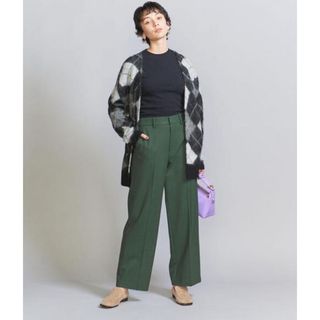 ビューティアンドユースユナイテッドアローズ(BEAUTY&YOUTH UNITED ARROWS)の◎美品◎B&U 裏起毛バックゴムストレートパンツ ‐ウォッシャブル-(カジュアルパンツ)