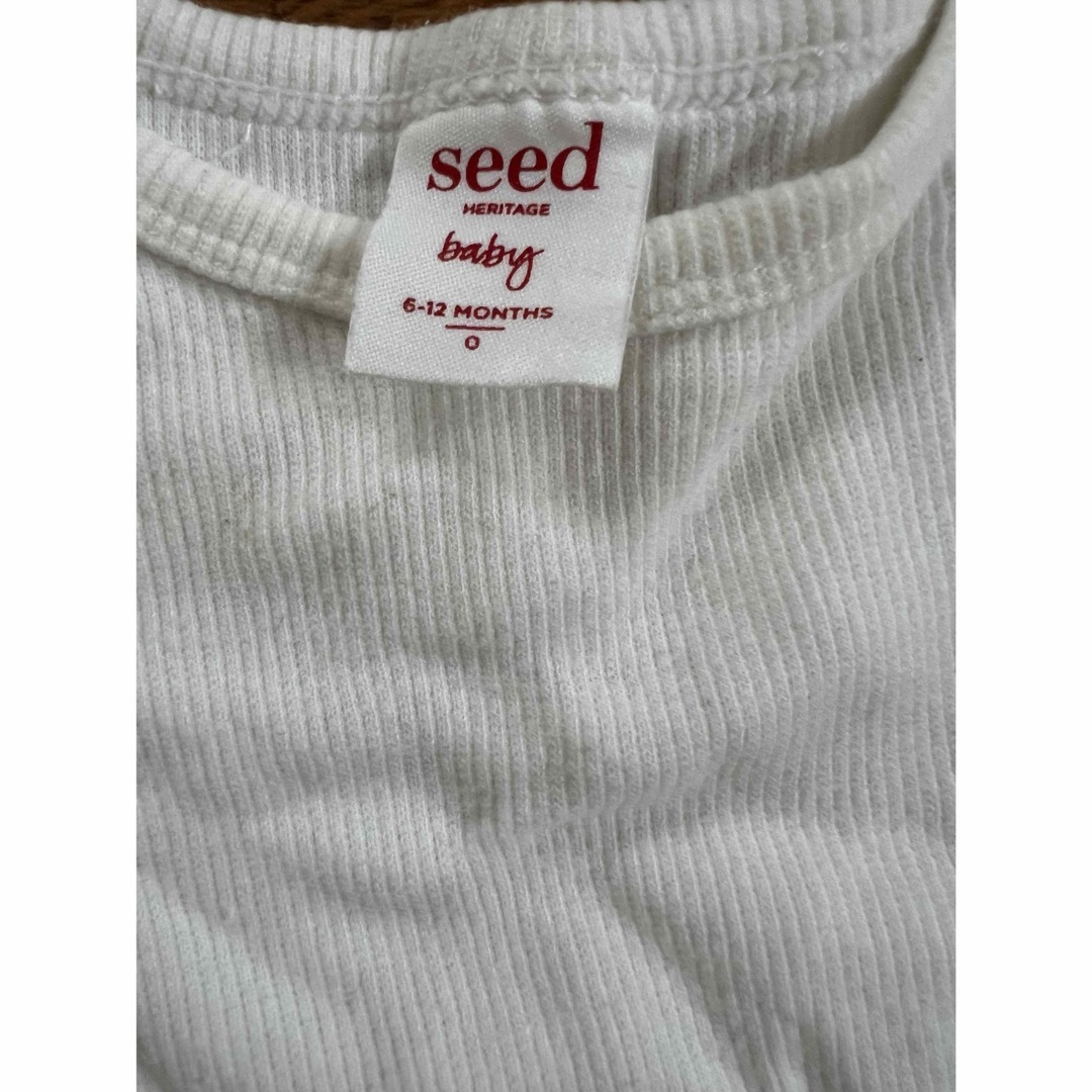 seed 長袖白シャツ キッズ/ベビー/マタニティのベビー服(~85cm)(シャツ/カットソー)の商品写真