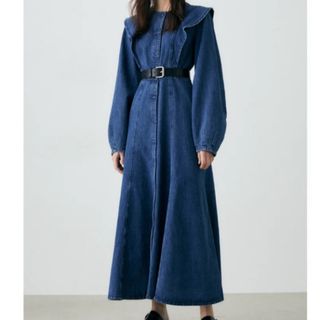 マウジー(moussy)のぶーちゃん様専用moussy PANEL DENIM LONG ドレス　ブルー(ロングワンピース/マキシワンピース)