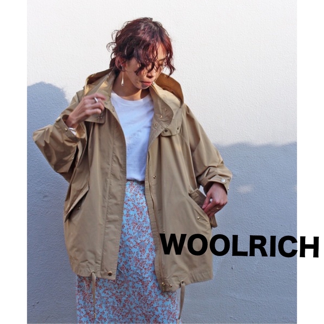 WOOLRICH(ウールリッチ)のウールリッチ　アノラック ドルマンパーカー　ベージュ レディースのジャケット/アウター(ナイロンジャケット)の商品写真
