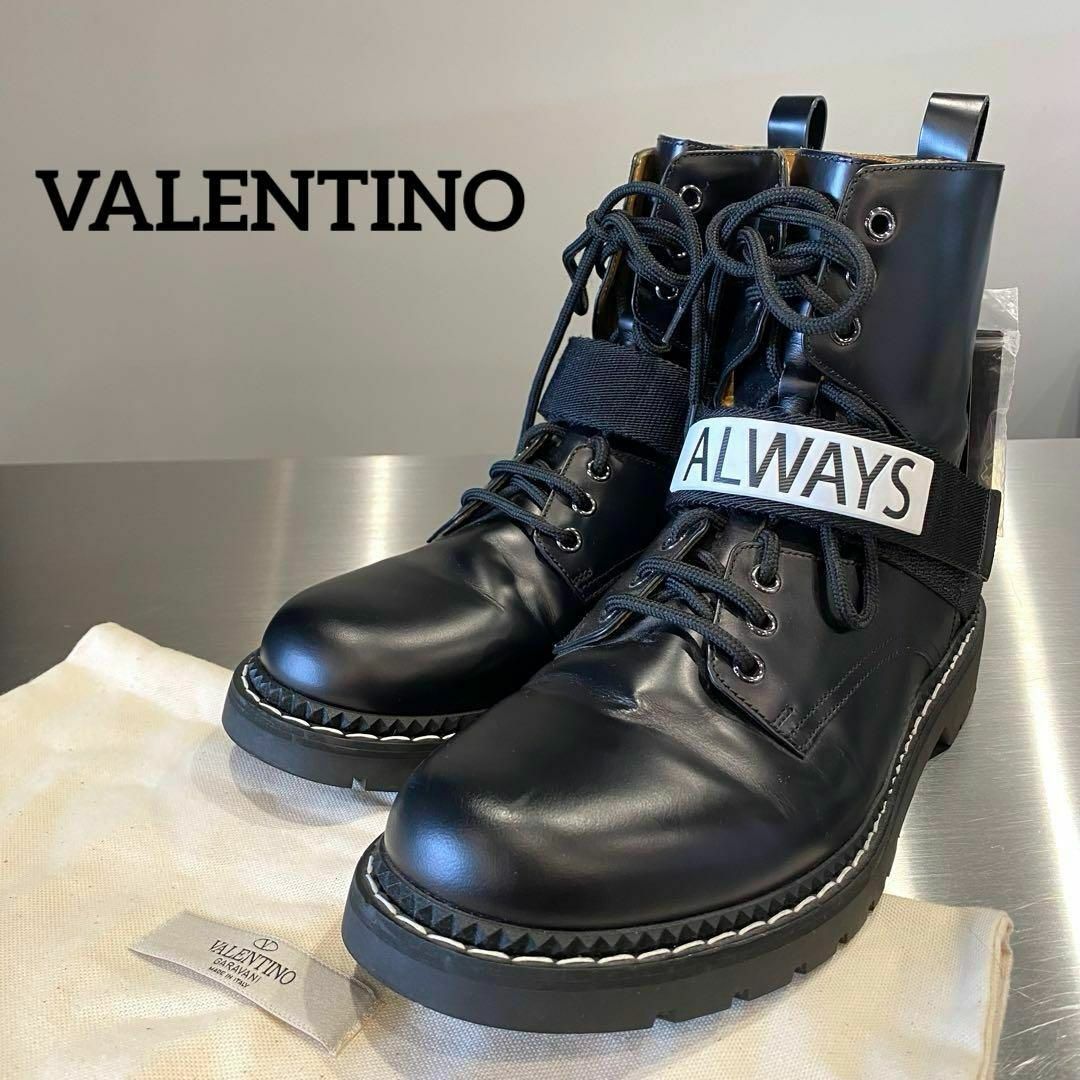 VALENTINO(ヴァレンティノ)の『VALENTINO』 ヴァレンティノ (42) always レザーブーツ メンズの靴/シューズ(ブーツ)の商品写真