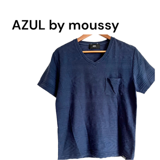 アズールバイマウジー(AZUL by moussy)のAZUL by moussy アズールバイマウジー 総柄ジャガードVネック半袖T(Tシャツ/カットソー(半袖/袖なし))