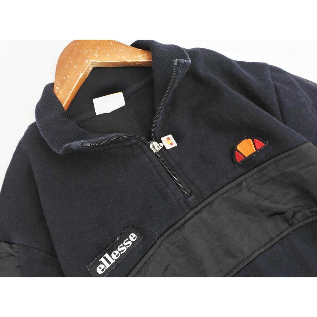 ellesse(エレッセ)のellesse エレッセ ハーフジップ ロゴ カットソー 黒 ◇■ レディース レディースのトップス(カットソー(長袖/七分))の商品写真