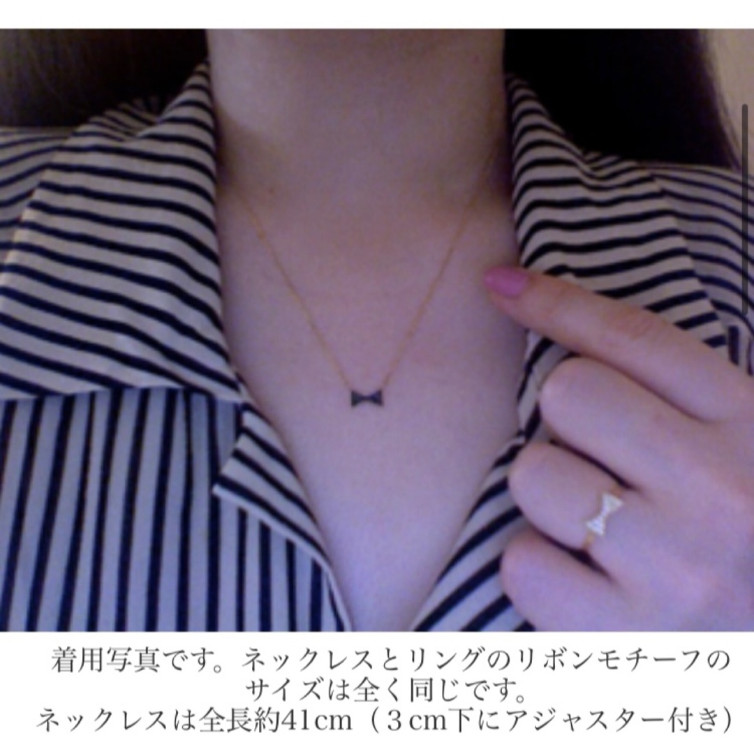 alice in tinyroom リボン　ネックレス　YG レディースのアクセサリー(ネックレス)の商品写真
