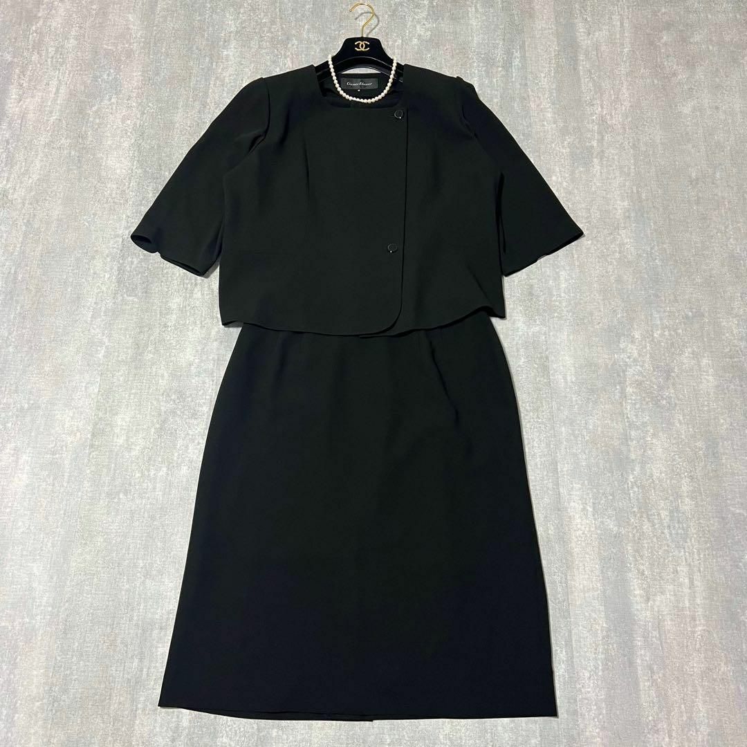 TOKYO SOIR(トウキョウソワール)の東京ソワール 冠婚葬祭 喪服 礼服 ブラックフォーマル 黒 19号 大きいサイズ レディースのフォーマル/ドレス(礼服/喪服)の商品写真
