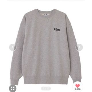 エックスガール(X-girl)のX-girl/HEART CREWNECK SWEAT TOP(トレーナー/スウェット)