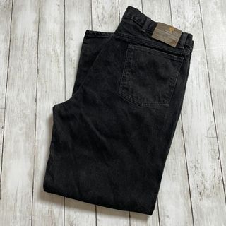 ラングラー(Wrangler)の【ごんぶと】Ｗ36Ｌ30　黒ブラック　ラングラーデニムパンツ　ワークパンツ古着(デニム/ジーンズ)