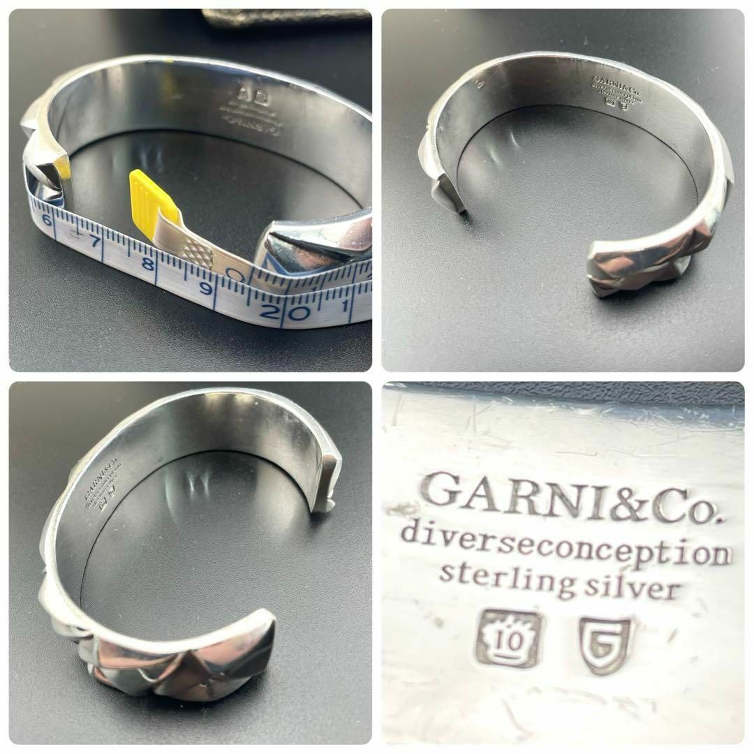 GARNI(ガルニ)のc229【ガルニ】極厚 ヘビーゲージ デルタ スタッド バングル シルバー925 メンズのアクセサリー(バングル/リストバンド)の商品写真