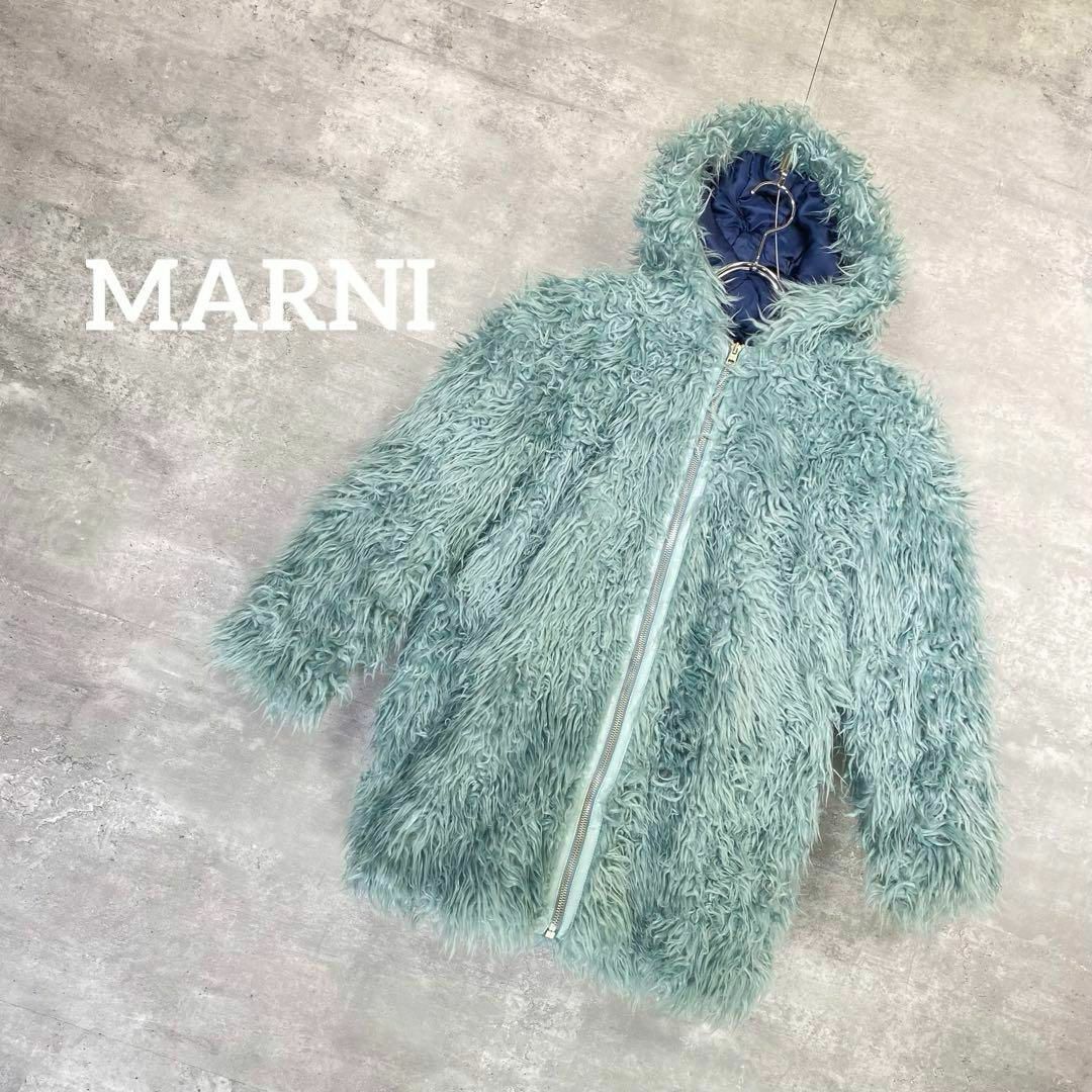 Marni(マルニ)の『MARNI』 マルニ (8) もこもこファー パーカージャケット キッズ/ベビー/マタニティのキッズ服女の子用(90cm~)(ジャケット/上着)の商品写真