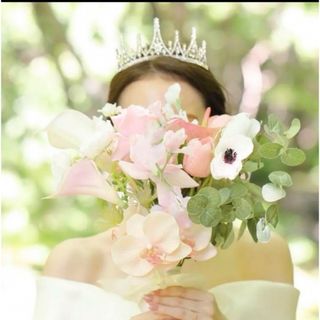 ティアラ  クラウン　王冠  ヘッドドレス ヘアアクセサリー　結婚式　前撮り(ヘッドドレス/ドレス)