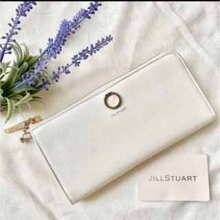 ジルスチュアート(JILLSTUART)の【新品】JILLSTUART エターナル 長財布 L字ファスナー ホワイト　白(財布)