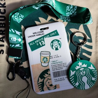 スターバックス(Starbucks)のStarbucks スタバ　カード 定期入れ　バスケース　ハンドストラップ付#4(パスケース/IDカードホルダー)