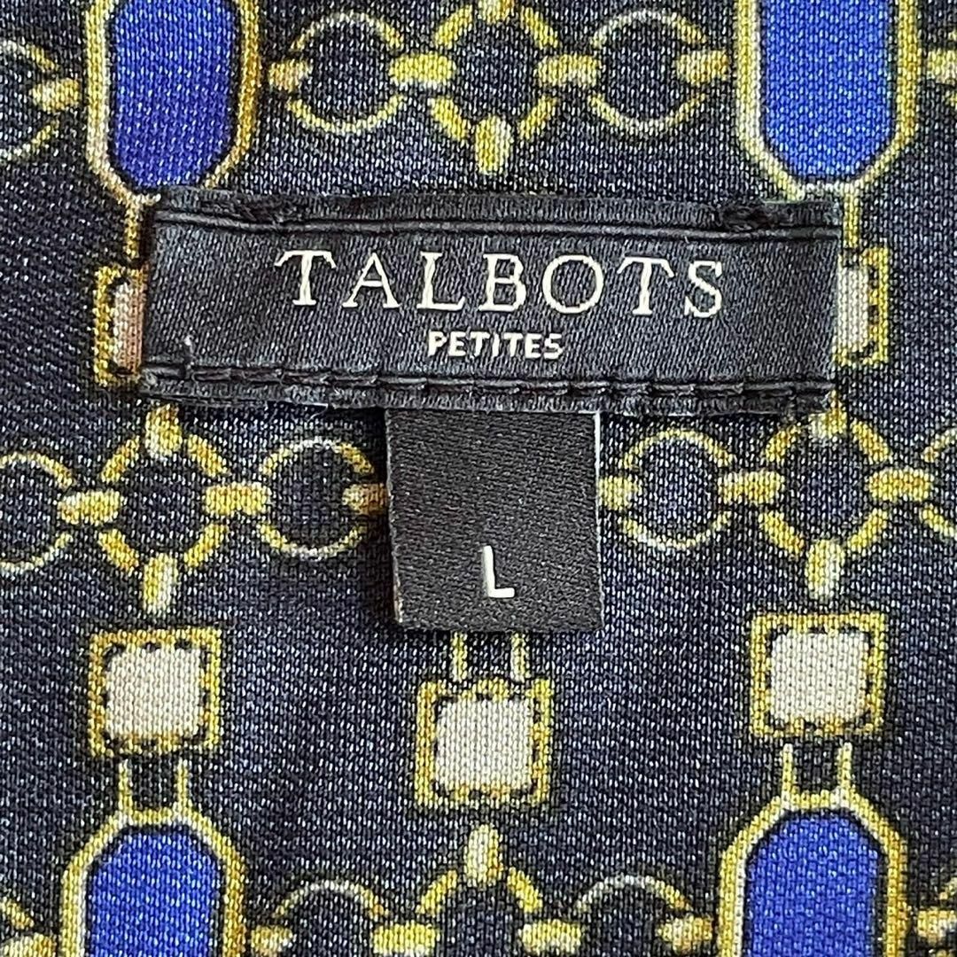 TALBOTS(タルボット)のTALBOTS タルボッツ　ワンピース　ネイビー系総柄　サイズL レディースのワンピース(ひざ丈ワンピース)の商品写真