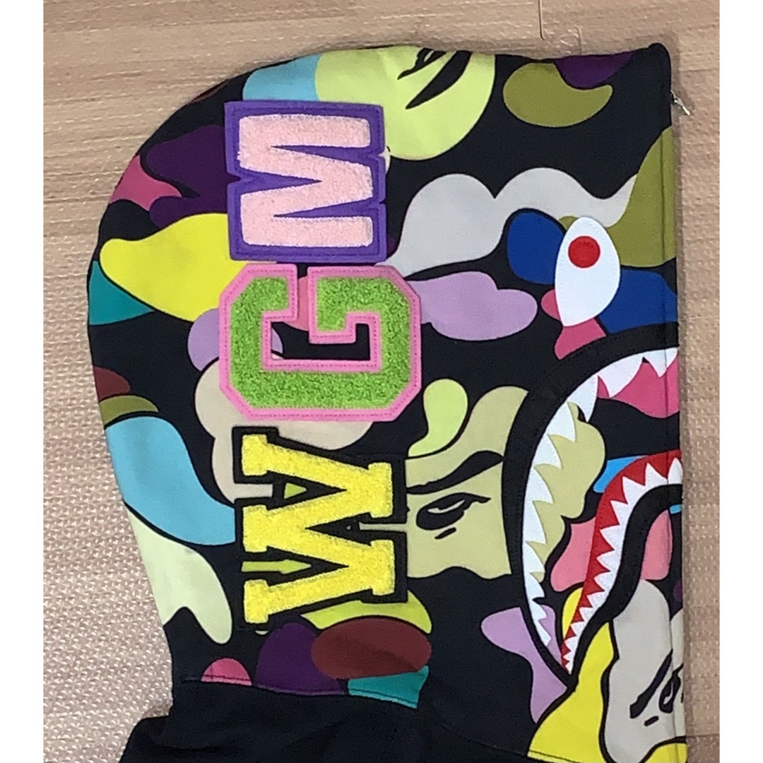 A BATHING APE(アベイシングエイプ)の★激レア★APE マルチカモ シャークパーカー ブラック L パーカー  メンズのトップス(パーカー)の商品写真