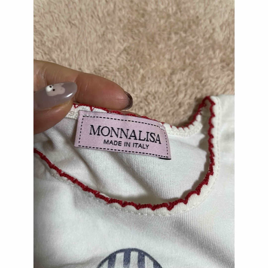 MONNALISA(モナリザ)のセット販売　モナリザ　薔薇のTシャツとさくらんぼのジーンズ　90 キッズ/ベビー/マタニティのキッズ服女の子用(90cm~)(Tシャツ/カットソー)の商品写真